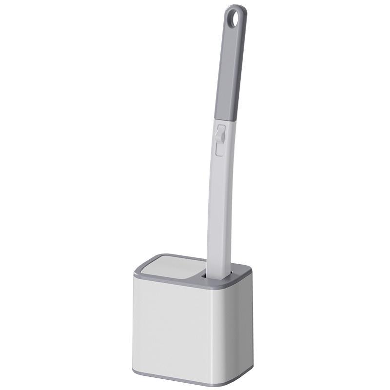 Disposable Antibacterial Toilet Brush Set with Replacement Heads