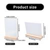 2PCS Acrylic Display Stand Clear Poster Display Stand with Wood Base for Offices School Wedding Restaurant Store Cafe