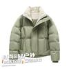 2026 Winter Unisex Plaid Cotton Puffer Jacket Short Warm Thick Hoodless Parka Daily Wear