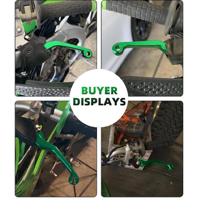 JFG RACING Dirt Bike Foldable Clutch Brake Levers,Clutch Lever Breakaway Levers For KX65 00-24/KX85 01-24/KX100 01-21/KX250 00-04/KX125 00-05/KX112