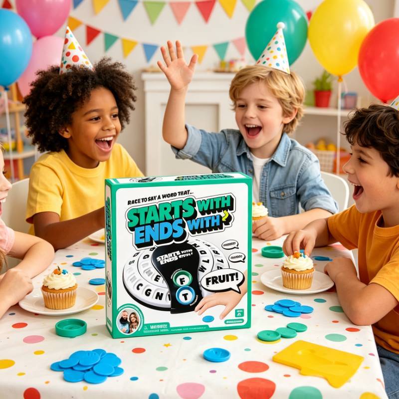 Gioco di Parole Spin And Shout Per Divertimento in Famiglia e Allenamento Cerebrale in Ambienti Interni
