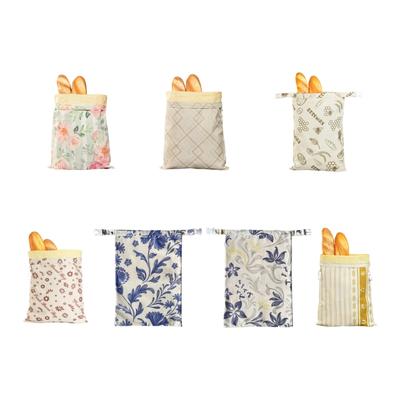 Bees Wax Bread Storage Bag with Elastic Band Food Grade Organic Cotton Wrap For Sourdough Baked Goods Freshness