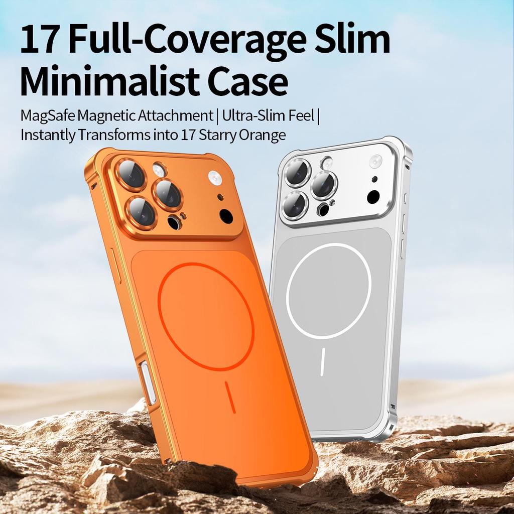 iPhone 16 Pro Max Metal Frame with Magnetic Adsorption & Lens Protection for iPhone 17
