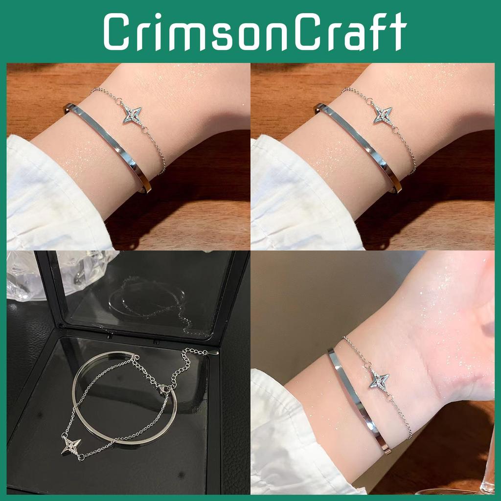 Copper Star Premium Bracelet Womens Unique Double Layer Elegant Hand Ornament