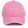 New Embroidery Cute Cat Washed Cotton Baseball Caps Casual Men Adjustable Peaked Cap Outdoor For Women Sunscreen Snapback Hat