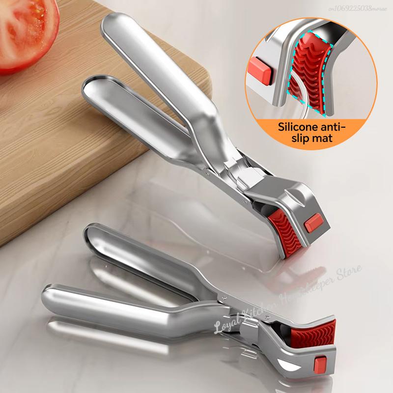 Hot Dish Plate Clip Anti-Scald Bowl Clip Gripper Ergonomic Handle Bowls Clamp Holder for Frying Pans Air Fryers Steamers Ovens