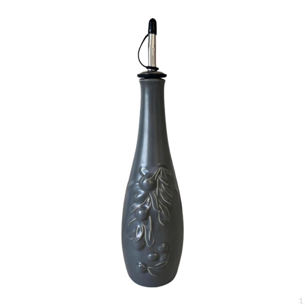 350 Ml Oil Bottle for Soy Syrup, Nordic Spout, Heat-resistant, with Lid, Olive Dispenser