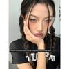 Cool ~ Y2g European and American Culture Titanium Steel Non-Punching Fake Labret Punk Hole-Free Perforation-Free Non-Piercing Lip Ring