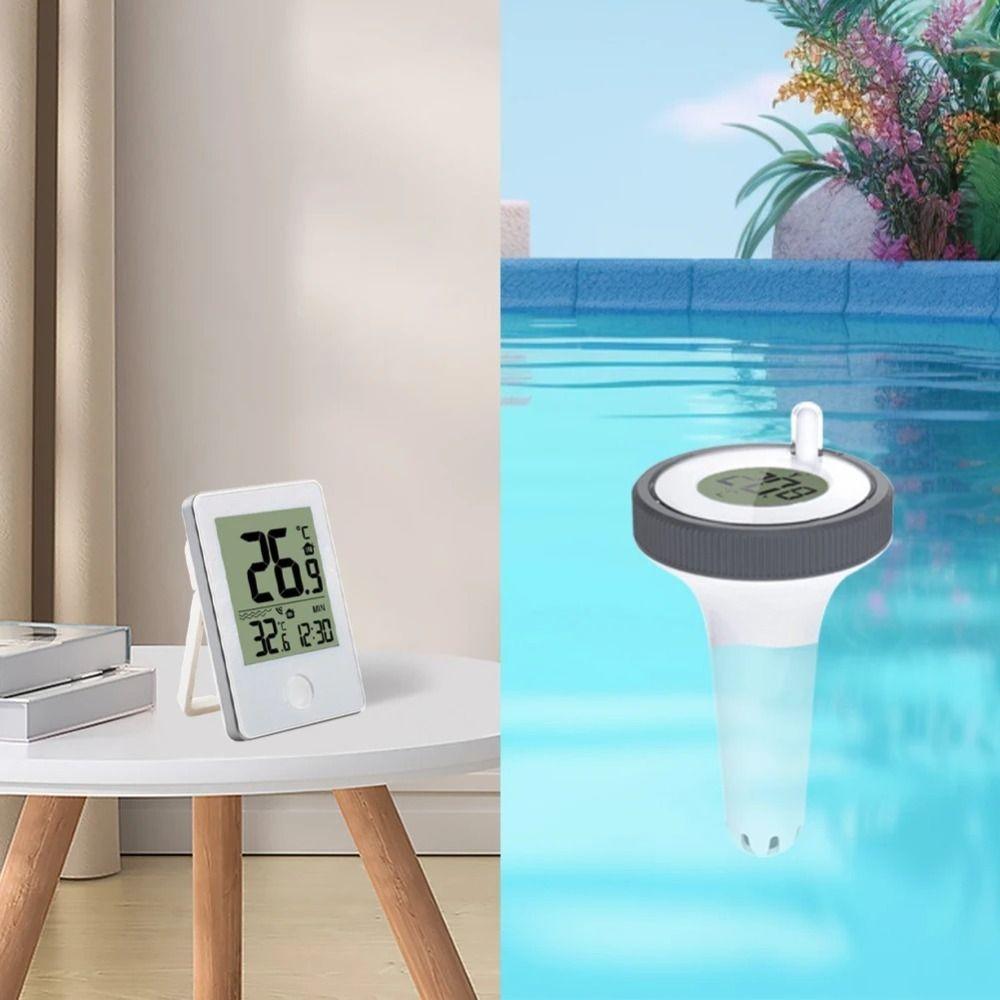 Maintenance-Free Floating Pool Thermometer Wireless Design Water Temperature Thermometer  Spa