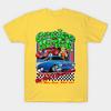 Men Black Print T-shirt Cruise Night Hot Rods & Classic Cars Illustration No-Cut Heat Transfer Print Cotton Tshirt