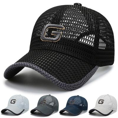 Embroidery Letters Big G Rough Mesh Baseball Cap Shading Sun Protection Casual Trend Fashion Couple