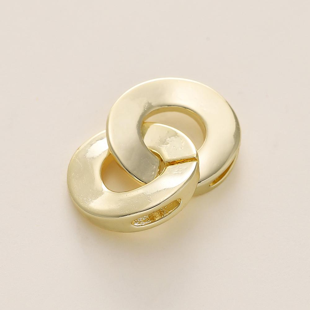 1pcs/lot 14/18K Gold Color Plated Metal Copper Necklace Clasp Connectors for DIY Jewelry Making Necklace Bracelet Accessories