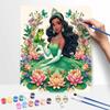 Disney Princess Tiana Frog Oil Paint Art Painting Kit Home Wall Decor Handmade Gift for Room Decor DIY Canvas Craft Set Painting Art