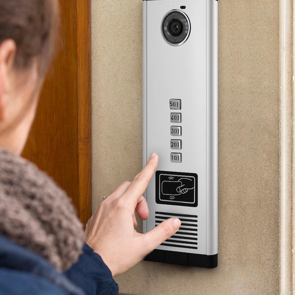 7 Inch HD IR Video Intercom Doorbell One Camera with Five Monitor