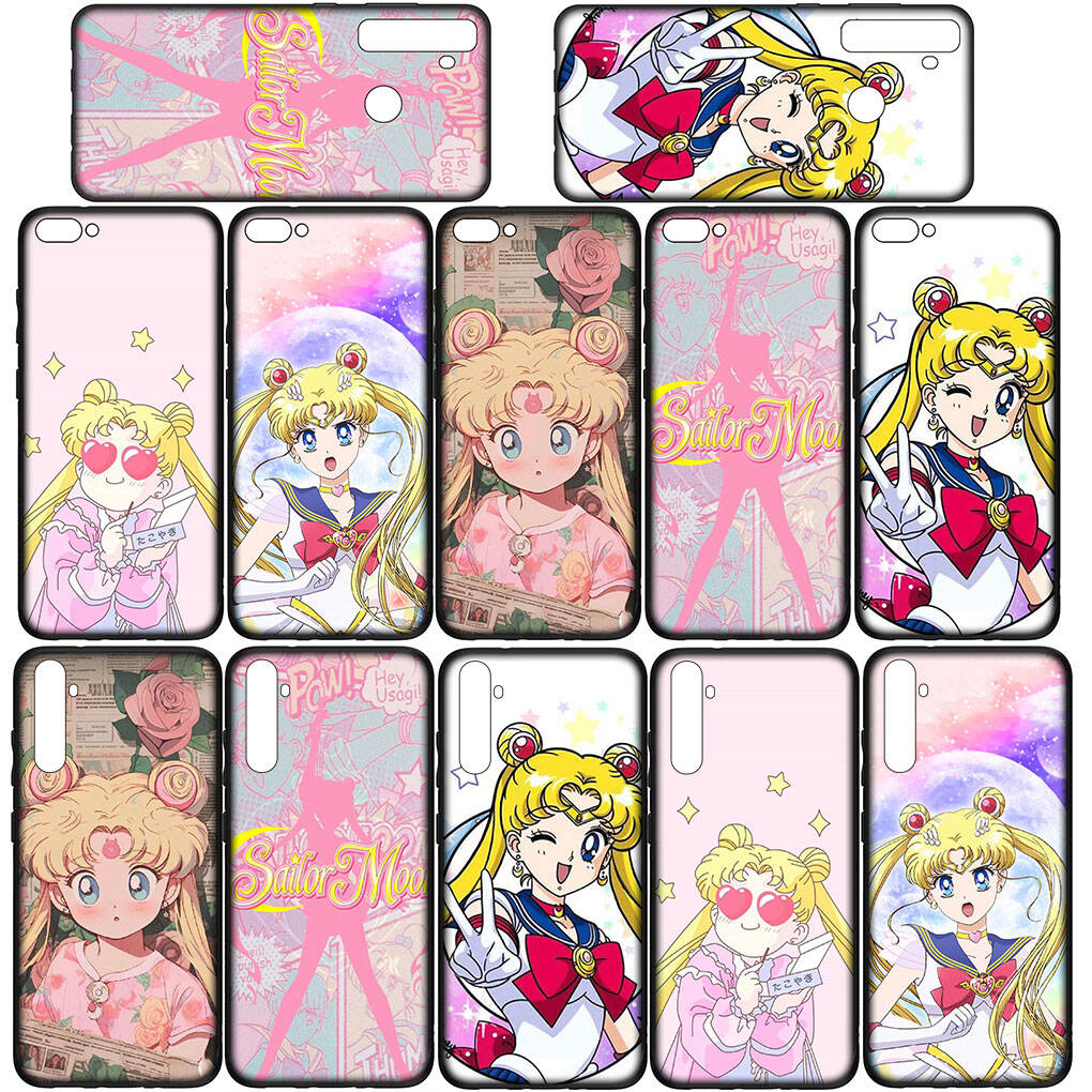 Hülle für iPhone 17 16 15 Xiaomi Poco Redmi Note 14 13 12 11 Pro Max 9 16e Samsung Galaxy S25 S24 S23 OPPO Huawei Sailor Anime Moon Niedliche Handyhülle