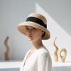 High-Density Weave Wheat Straw Cloche Breathable Round Top Straw Topper  Sophisticated Travelers