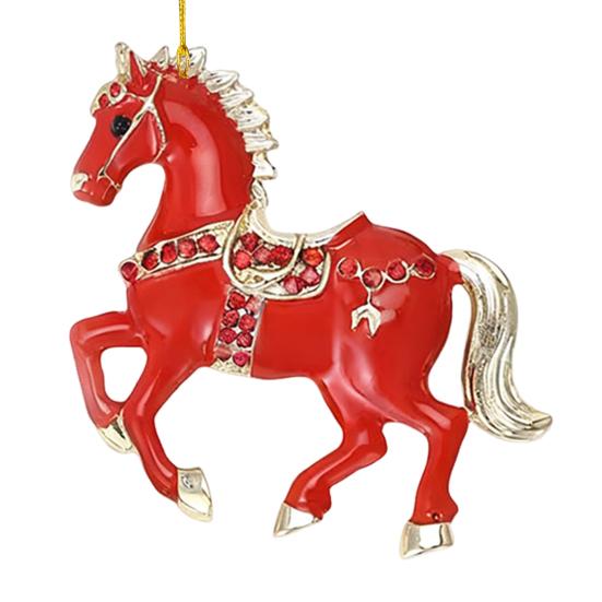 Horse Christmas Ornaments Sparkly Rhinestone Horse Hanging Decoration
