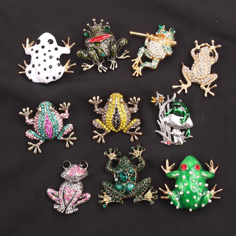 Frog Brooch Pin Fashion Animal Alloy Decorative Jewelry For Women Men