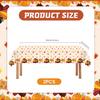 2PCS Thanksgiving Turkey Tablecloth Set, Disposable Plastic Rectangle Table Cover for Holiday Dining Decor, Festive Autumn Leaves Fall Theme, 54" X