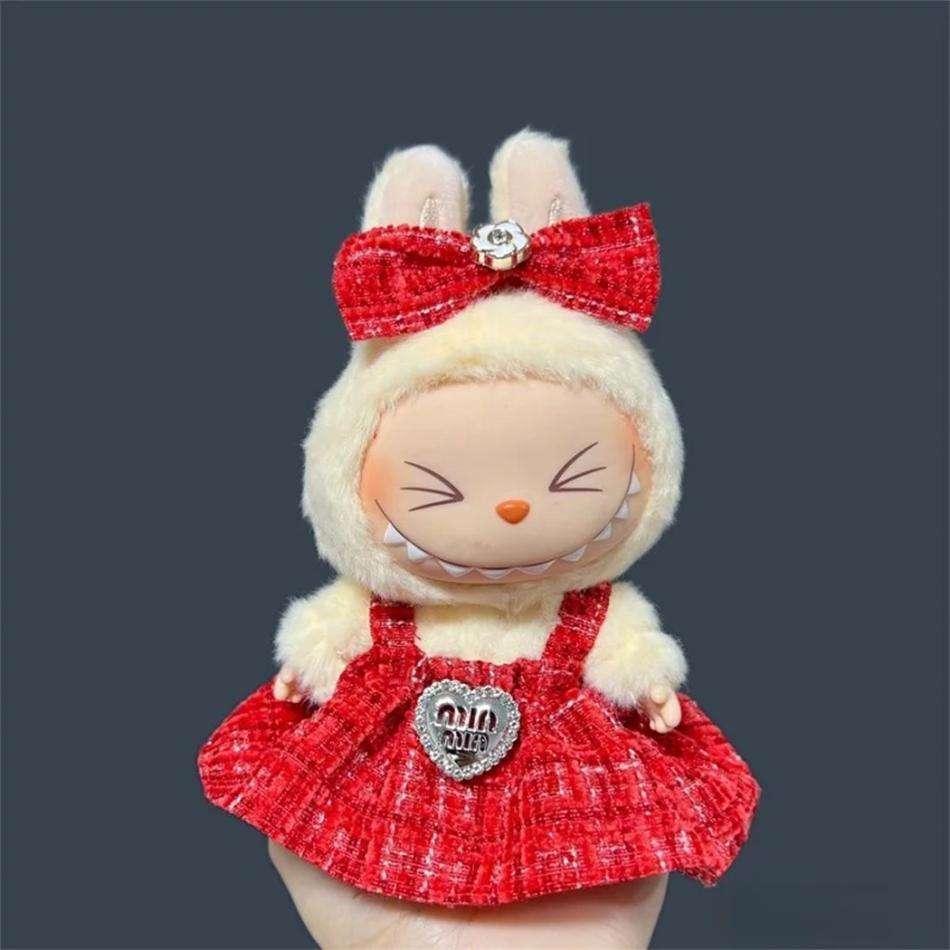 

For 17cm Labubu Plush Doll Skirt- Adorable Skirt Set for DIY Clothes Accessories Gift NO Doll