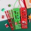 Children's Christmas Handbag 5-Piece Stationery Set - Ideal Holiday Gift for Students