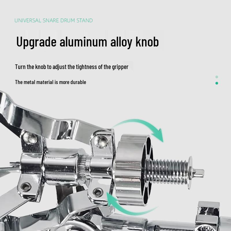 Height-Adjustable Double-Leg Snare Drum Stand – 28-Tube Jazz Drum Stand, Professional Drum Accessories.