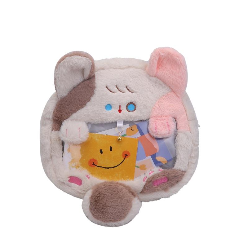 

Милый рюкзак для девочки, рюкзак для мягкой девочки, мультяшная кукла-кошка, наплечная сумка, уличный рюкзак для девочки-подростка