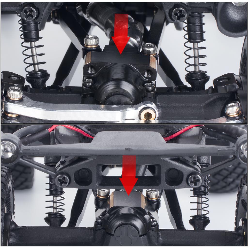 1/30 Axial SCX30  Brass Upgrade Set - Steering KnucklesCup Bridge Cover Rear Axle Counterweight for SCX30 Car Slot Racing Parts