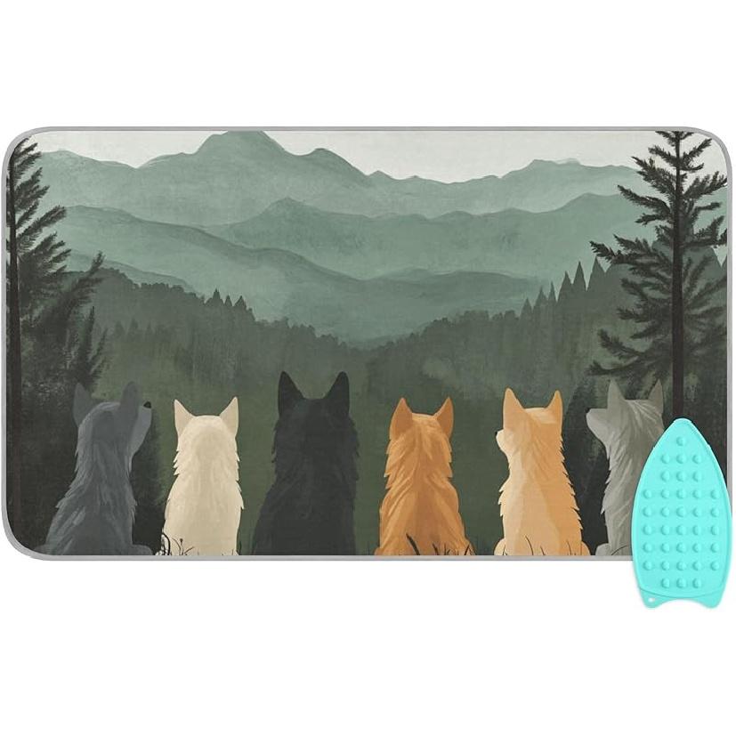 Ironing Mat Portable Ironing Pad Ironing Blanket for Table Top Heat Resistance Double-Side Using Travel Large 47.2 x 27.6 Inch Foldable Lightweight