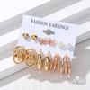 Fashion Luxury Gold Versatile Jewelry Love Gloss Butterfly Girl Earrings Set Ring Elegant Earrings Party Bridal Gift Jewelry
