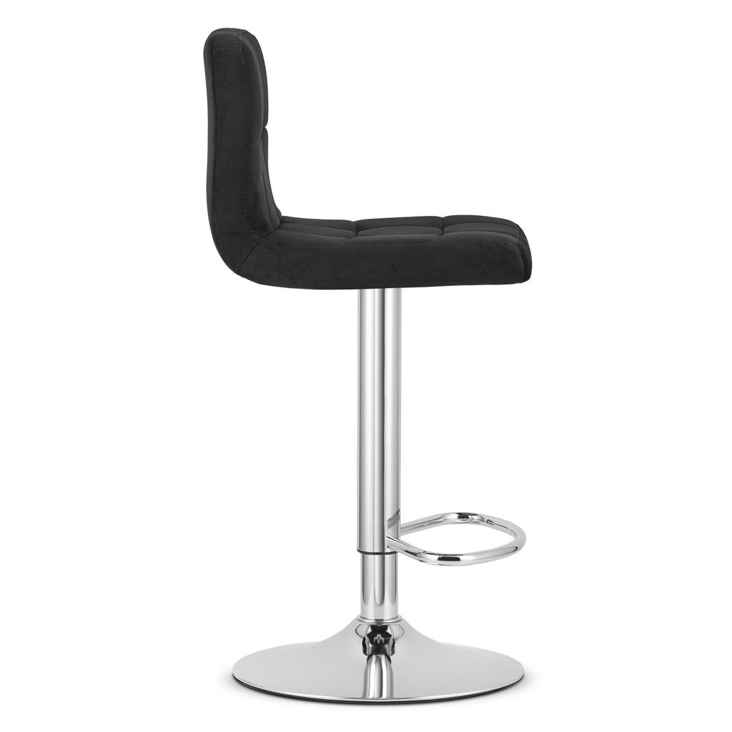 PROT Stool - Black Velvet / Chrome Base