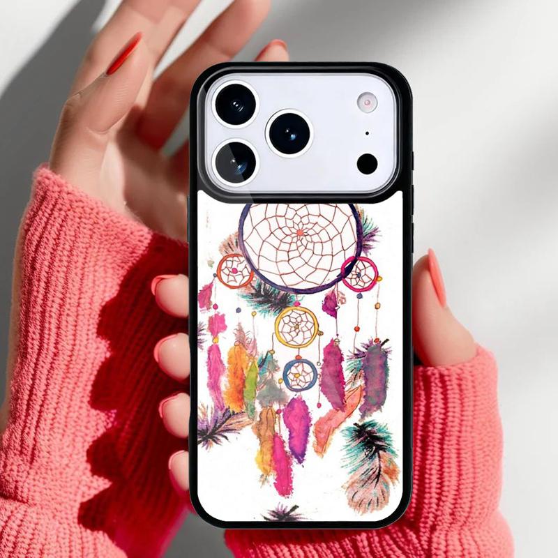 Watercolor Feather Pattern Design Phone Case for iPhone 17 Air 16e 15 14 13 Pro Max Back Cover for 12 11 Pro Coque