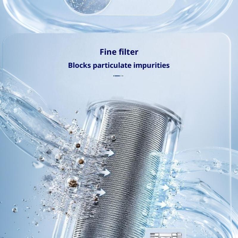 Stainless Steel Water Pre Filter With Transparent Visible Body Washable Reusable Filter Element For Kitchen Whole House Use
