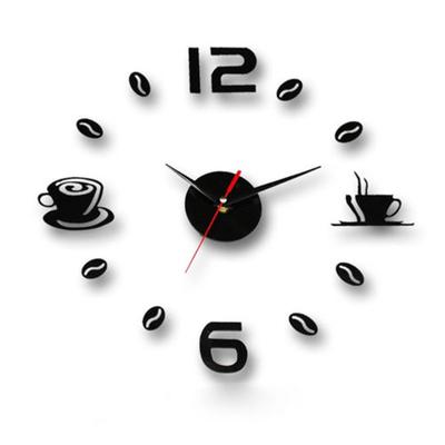 3D DIY Wall Clock Watch Home Large Mirror Sticker Modern Design Self-Adhesive Wall Clock