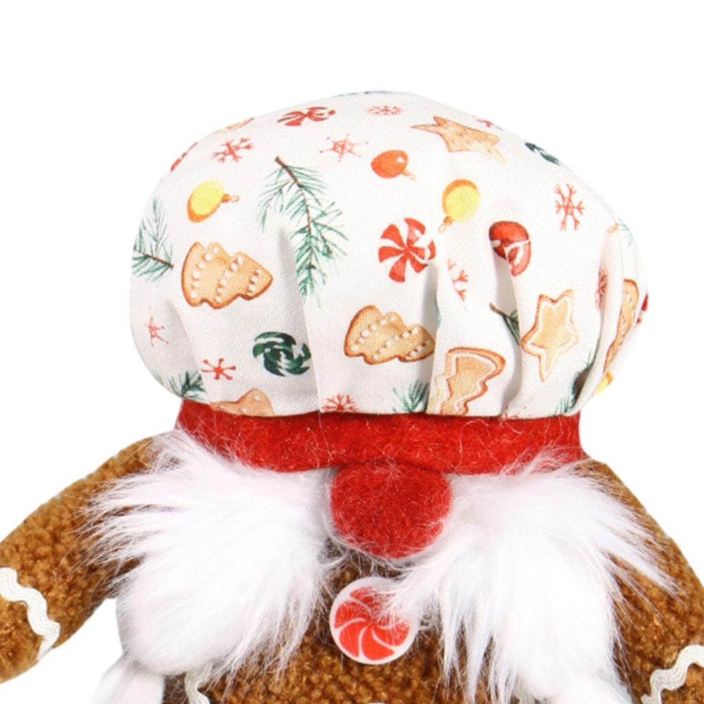 Faceless Gingerbread Man Doll/ Handmade Gnomes Figurines for Christmas Party