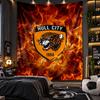 Nástěnná tapisérie s potiskem fotbalového klubu Hull City, látka pro obývací pokoj, ložnici, domácí dekorace