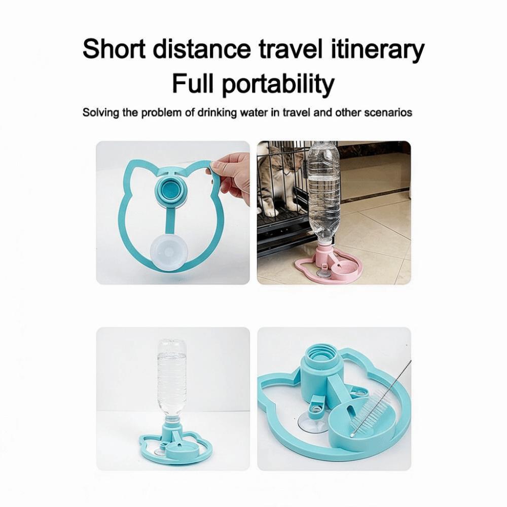 Automatic Water Dog Automatic Feeders Plastic Water Bottle Suction Cup Cat Bowl Anti Overturning Dog Water Dispenser