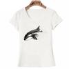 Watercolor The King Orca Print T Shirts Tattoo Art Killer Whale Design T Shirts Funny Summer