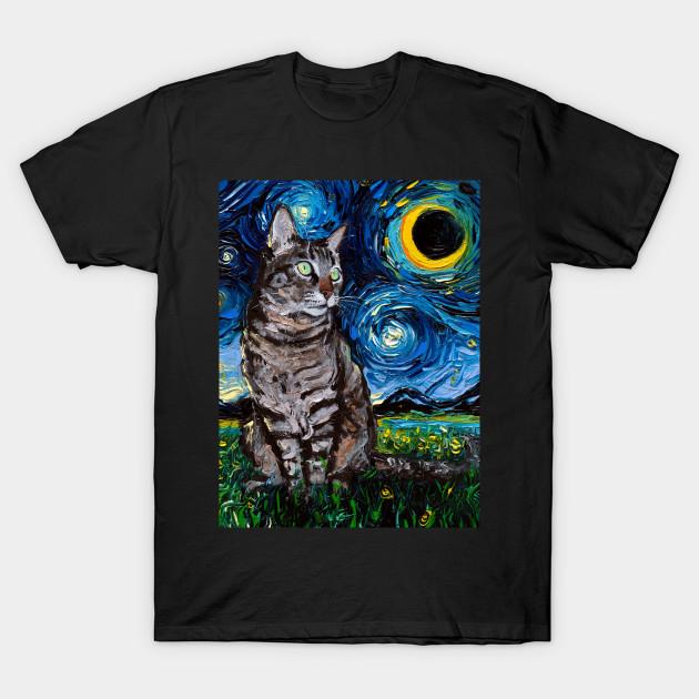 

Men Black Print T-shirt Tabby Night No-Cut Transfer Paper Print Cotton Tshirt 3XL чорний
