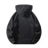 Men's  Fashion  Trendy Half Zipper  Hooded Hood  Pullover  Thickened  Fleece  Texture  Hoodie