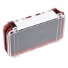 Double Sided Fishing Tackle Boxes MultiFunctional Lure Organizer Bait Storage Case(Transparent Red )