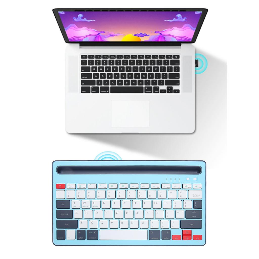 Wireless Keyboard Rechargeable Ergonomics Silent Keys Tablet Keyboard for Phones