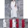 Women Simple Fashion Loose Baggy Long Maxi Dress Half Sleeve Split Plus Size For Effortless Elegance