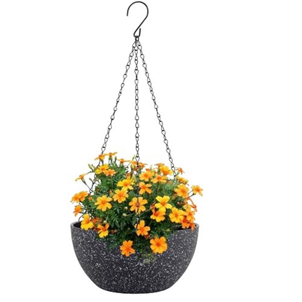 Hanging Planter Pot with Durable Chains and Hook Suitable for Indoor and Outdoor Use Ideal for Flowers and Plants Gardening Accessories