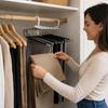Multi-Tier Pants Hanger with 9 Non-Slip Bars Space Saving Closet Organizer Metal Clothes Rack for Home Use