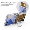 Shockproof Bracket Hinge Case For Samsung Galaxy Z Flip 7 6 5 Flip7 Flip6 Zflip7 Cover Hard Wallet Card Insertion Folding Cases