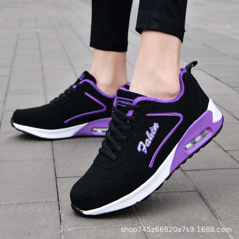 

Fleece sneakers women s large size waterproof and warm casual shoes soft sole walking dancing running shoes lightweight travel shoes winter 35