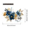 Kreative Blaue Blume Wandaufkleber Selbstklebend Abziehen und Aufkleben Dekor für Wohnzimmer Schlafzimmer Flur Heim Innendekoration