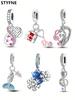 Charms Plata Copper Colors Musical Symbol Snowflake Beads Charm Pendant For Original Bracelet For Women Diy Jewelry Love Gift