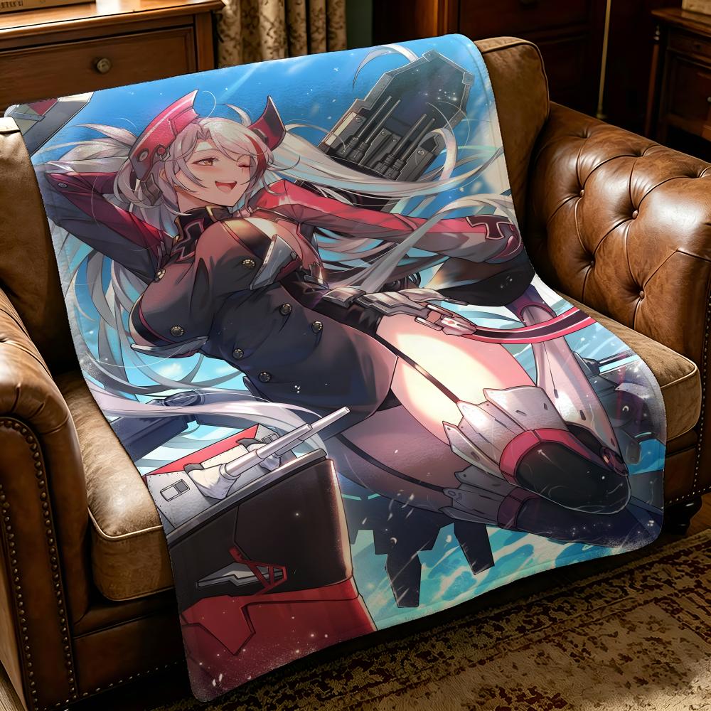 Game A-Azur Lane-e Throw Thick Comfort Flannel Quilt, Multi-scene Use Indoor Outdoor Daily Nap
